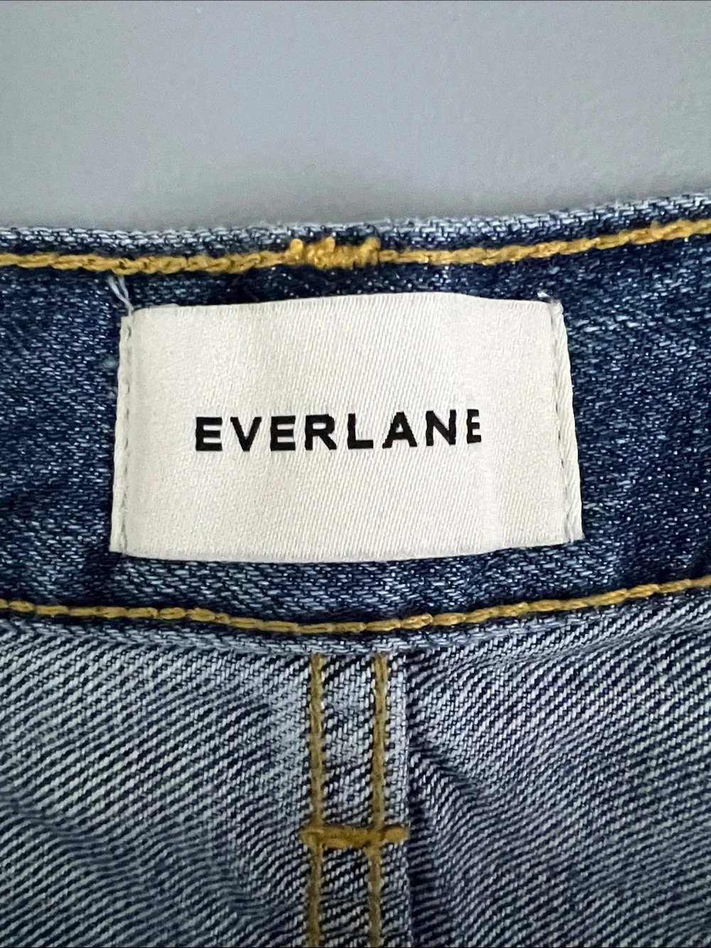 NWOT Everlane THE OG BAGGY JEAN SHORT in Medium Blue Size 28